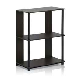 Rackhams JAYA Simple Design Bookcase, Walnut - Stylish Wall Art for Modern Homes - thumbnail 3