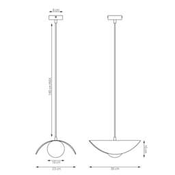 Rackhams RITUAL Med Pendant Lamp 1 x G9 Beige - thumbnail 6