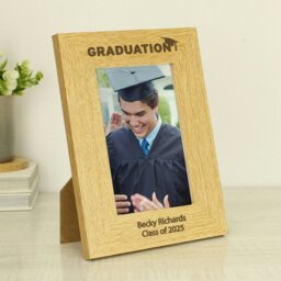 Rackhams Personalised Graduation 6x4 Oak Finish Photo Frame - thumbnail 4