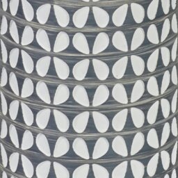 Rackhams Ravello Geo Floral Grey & White Toilet Brush & Holder - thumbnail 3