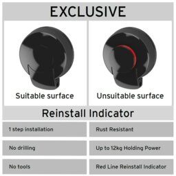 Rackhams Suctionloc Black Steel Suction Wall Mounted Sponge Basket - thumbnail 5