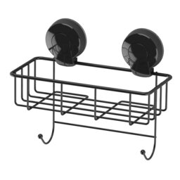 Rackhams Suctionloc Black Steel Suction Wall Mounted Sponge Basket - thumbnail 6