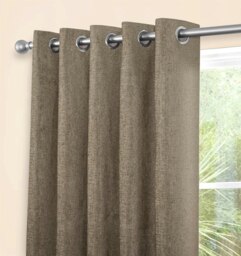 "Rackhams Amberley Chenille Eyelet Door Curtain - Cream - 66 x 84""" - thumbnail 3