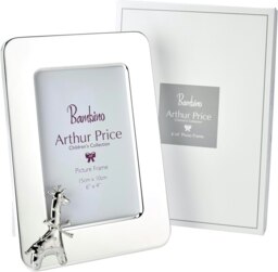 Rackhams Bambino 'Giraffe' Silver Plated Photo Frame Holds 6 x 4 Inch Photo Luxury Children's Gift - thumbnail 2