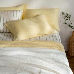 Rackhams Lemon Yellow French Linen Pillowcases - Standard - 4 Pack - Housewife - thumbnail 4