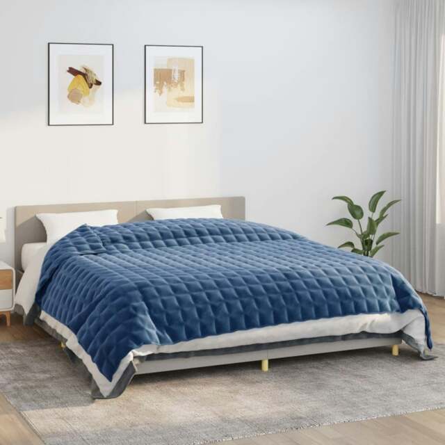 Rackhams Weighted Blanket Blue 220x260 cm 11 kg Fabric - image 1