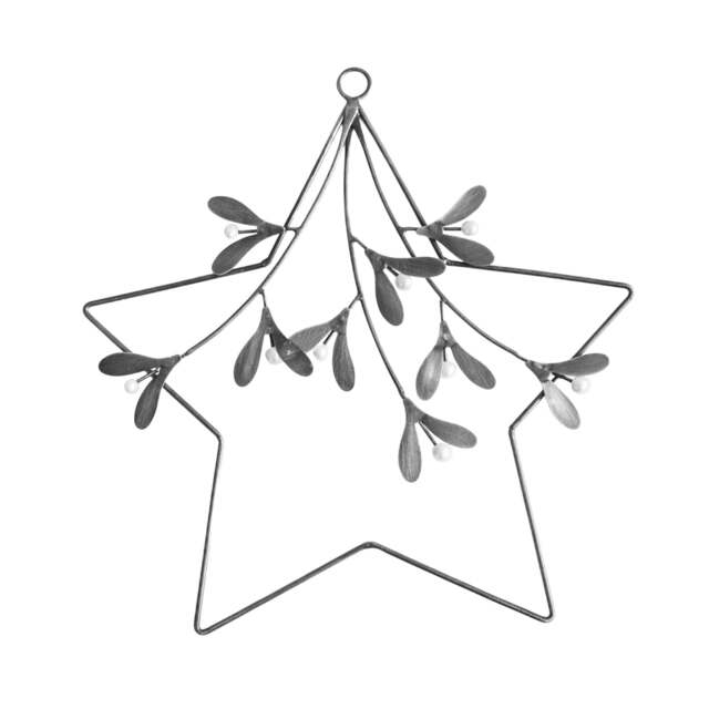 Rackhams Star Mistletoe Wreath - Galvanised - image 1
