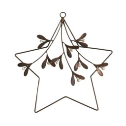 Rackhams Star Mistletoe Wreath - Galvanised - thumbnail 3