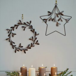 Rackhams Star Mistletoe Wreath - Galvanised - thumbnail 2