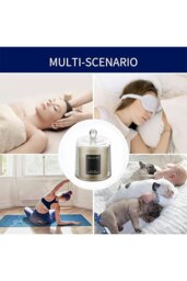 Rackhams Soy Wax Lychee & White Tea Scented Jar Candle Home Fragrance Help Sleep 9 x 11.5cm H - Grey - thumbnail 4