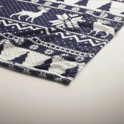 Rackhams Personalised Festive Fleece Blanket - Blue - thumbnail 2