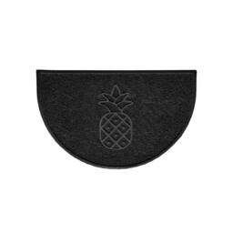 Rackhams Pineapple Embossed Halfmoon Indoor/Sheltered Outdoor Spaghetti Doormat - Grey - thumbnail 2