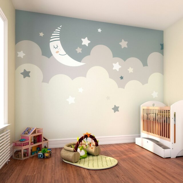 Rackhams Nighttime Children's Sky Wall Mural - Large - W350cm x H280cm - image 1
