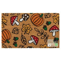 Rackhams Latex Backed Coir Entrance Doormat 45x75cm - Autumn - thumbnail 1