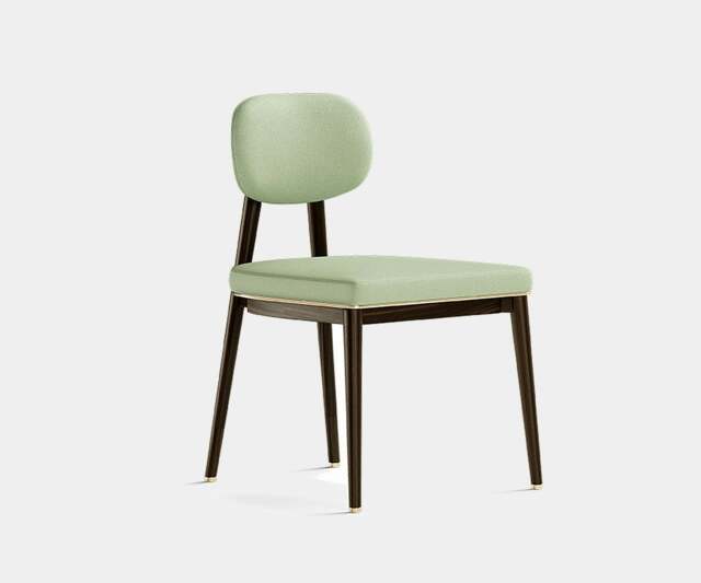 Rackhams Aster Oscar Dining Chair: Minimalist Design with Eucalyptus Wood and Brass Accents - image 1