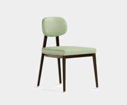 Rackhams Aster Oscar Dining Chair: Minimalist Design with Eucalyptus Wood and Brass Accents - thumbnail 1