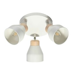 Rackhams Contemporary Scandinavian Designed Triple Spot Ceiling Light in Muted Dove Grey - thumbnail 2