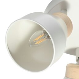 Rackhams Contemporary Scandinavian Designed Triple Spot Ceiling Light in Muted Dove Grey - thumbnail 3