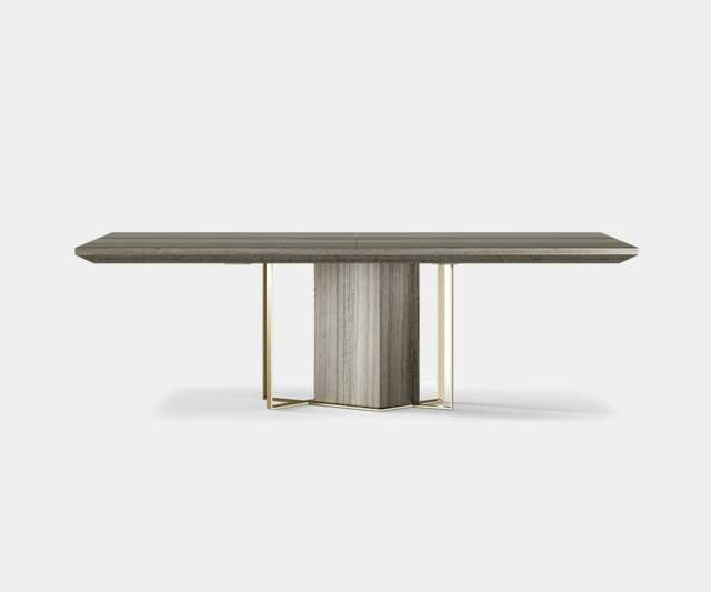Rackhams Rohe Dining Table: Modern Minimalist Design with Brass Frame - image 1
