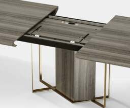 Rackhams Rohe Dining Table: Modern Minimalist Design with Brass Frame - thumbnail 2