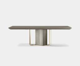 Rackhams Rohe Dining Table: Modern Minimalist Design with Brass Frame - thumbnail 1