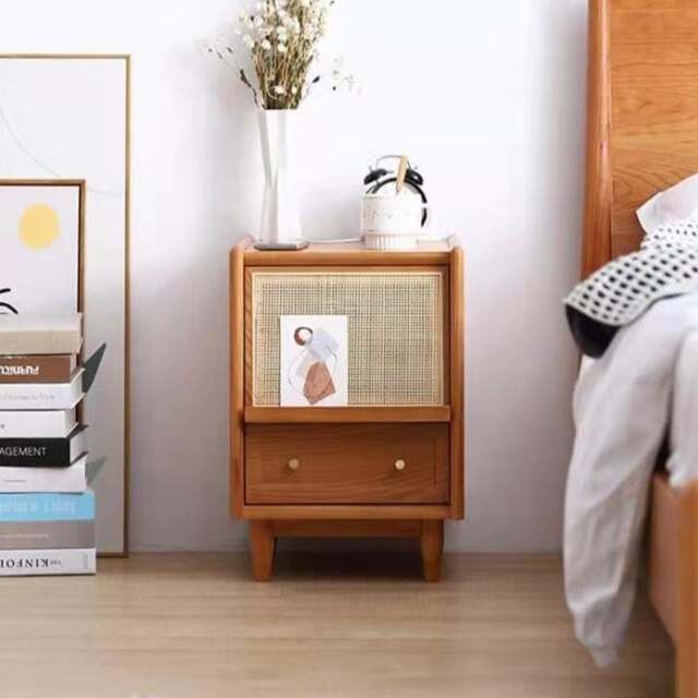 Rackhams Radiogram Bedside Table, Walnut - image 1