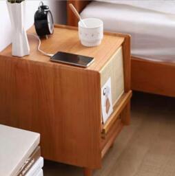 Rackhams Radiogram Bedside Table, Walnut - thumbnail 5