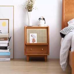 Rackhams Radiogram Bedside Table, Walnut - thumbnail 1