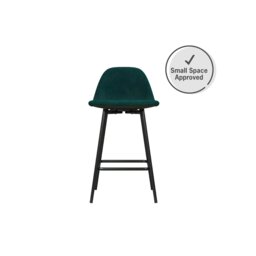 Rackhams Calvin Counter Stool in Velvet Green - Green