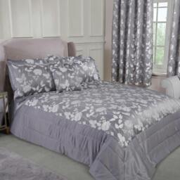 Rackhams Butterfly Meadow Bedspread Silver - thumbnail 2