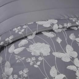 Rackhams Butterfly Meadow Bedspread Silver - thumbnail 3