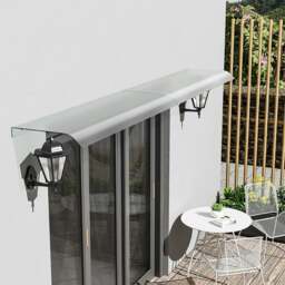 Rackhams Frosted Window Door Awning Canopy 50cm Arc Length - 100 cm - thumbnail 2
