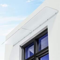 Rackhams Frosted Window Door Awning Canopy 50cm Arc Length - 100 cm - thumbnail 3