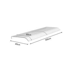 Rackhams Frosted Window Door Awning Canopy 50cm Arc Length - 100 cm