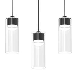 Rackhams Clarissa Pendant Lamp Matt Black Metal Elegant Glass Shades - thumbnail 2