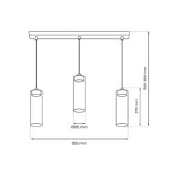 Rackhams Clarissa Pendant Lamp Matt Black Metal Elegant Glass Shades - thumbnail 3