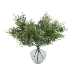 Rackhams Pine Spray Artificial Plant - White/Green - One Size - White/Green - 100% Mixed - thumbnail 3