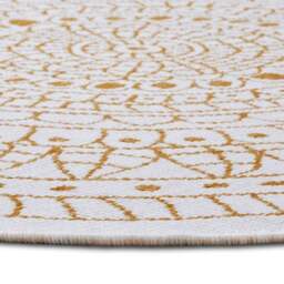 Rackhams Porto Round Reversible Ochre Rug Indoor-Outdoor - Ø 100 cm - thumbnail 5