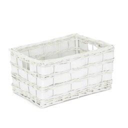 Rackhams Unlined White Scandi Storage Basket - Medium - thumbnail 1