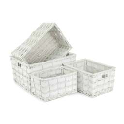 Rackhams Unlined White Scandi Storage Basket - Medium - thumbnail 2