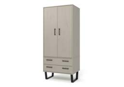 Rackhams Texas Grey 2 Door & 2 Drawer Wardrobe