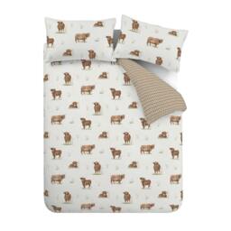 Rackhams Angus Highland Cow Natural Duvet Cover Set - Double - thumbnail 6