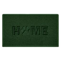 Rackhams Embossed Home Paw Spaghetti Indoor Doormat - Green - 75cm x 44cm - thumbnail 1
