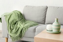 Rackhams Darcy Tassel Meadow Green Blanket/Throw - Meadow Green - 130x150cm - thumbnail 2