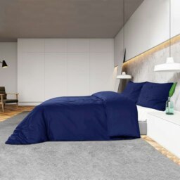 Rackhams Duvet Cover Set Navy Blue 155x220 cm Light-weight Microfiber - thumbnail 4