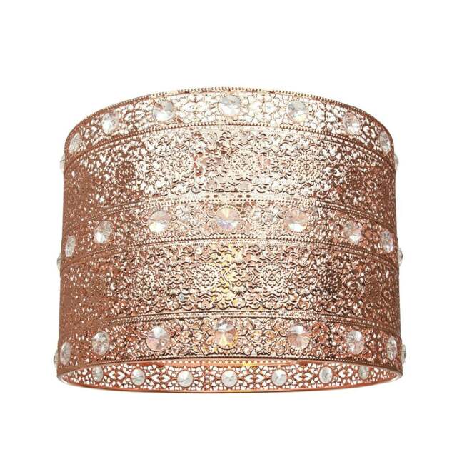 Rackhams Polished Copper Acrylic Gem Moroccan Style Chandelier Pendant Light Shade - image 1