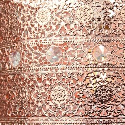 Rackhams Polished Copper Acrylic Gem Moroccan Style Chandelier Pendant Light Shade - thumbnail 3