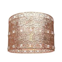 Rackhams Polished Copper Acrylic Gem Moroccan Style Chandelier Pendant Light Shade - thumbnail 1