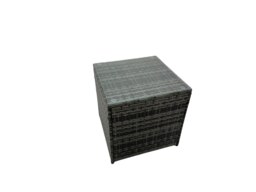 Rackhams Outdoor Corner Sofa Dining Table Set Garden Rattan Furniture Set 9 Seater with Side Table 3 Stools Dark Grey - thumbnail 4
