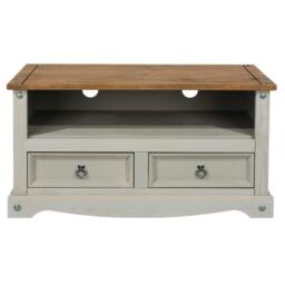 Rackhams Corona 2-Drawer Flat Screen TV Unit - White - thumbnail 5